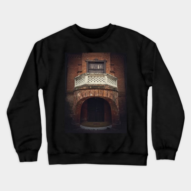 abandoned house facade Crewneck Sweatshirt by psychoshadow